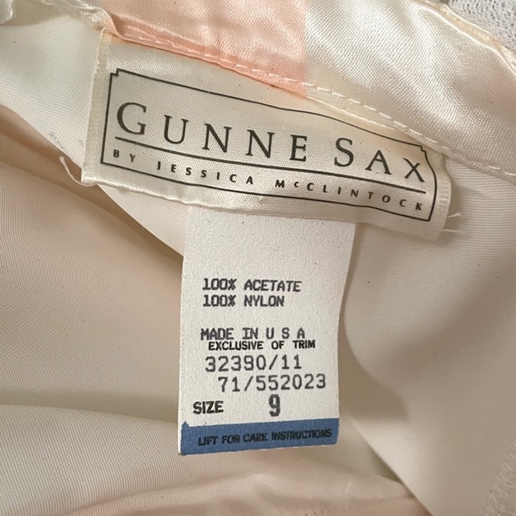 Vintage 1980s Jessica McClintock Gunne Sax Cottagecore Pink White Prom Dress 9 - Picture 12 of 13